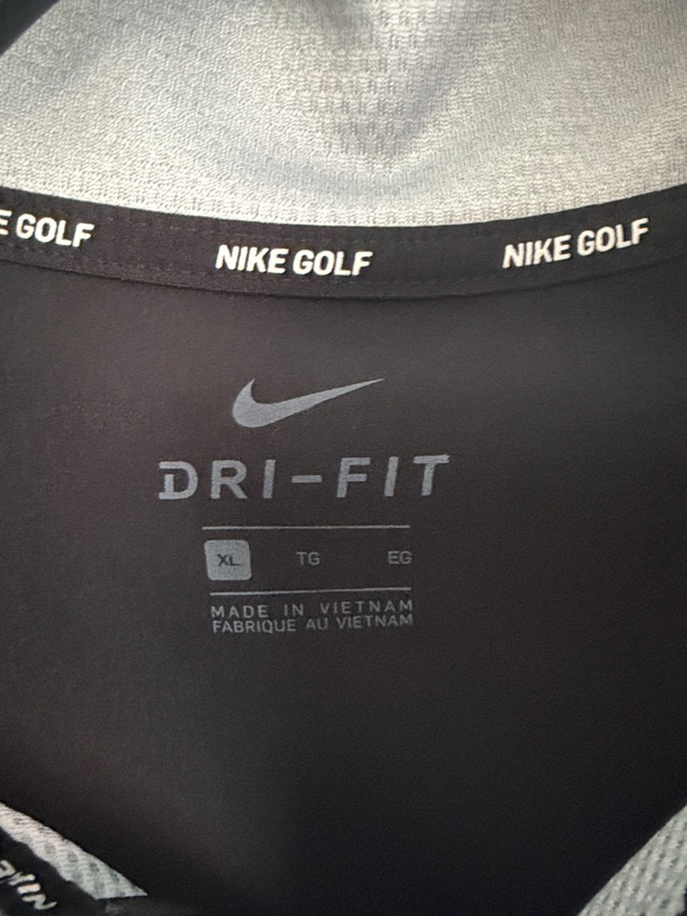 Nike Black & Light Gray Dri-FIT Golf Top - Picture 2 of 5
